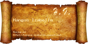 Hangos Izabella névjegykártya